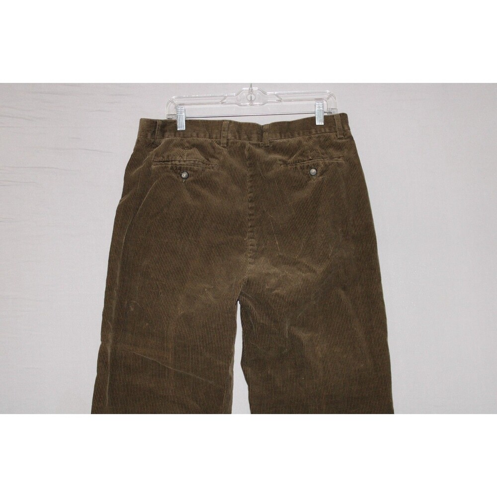 Chereskin Pleated Corduroy Pants Mens 36 x 30 Brown 100% Cotton Cuff Hem - Picture 13 of 16